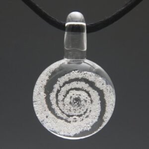 glass cremation pendant clear